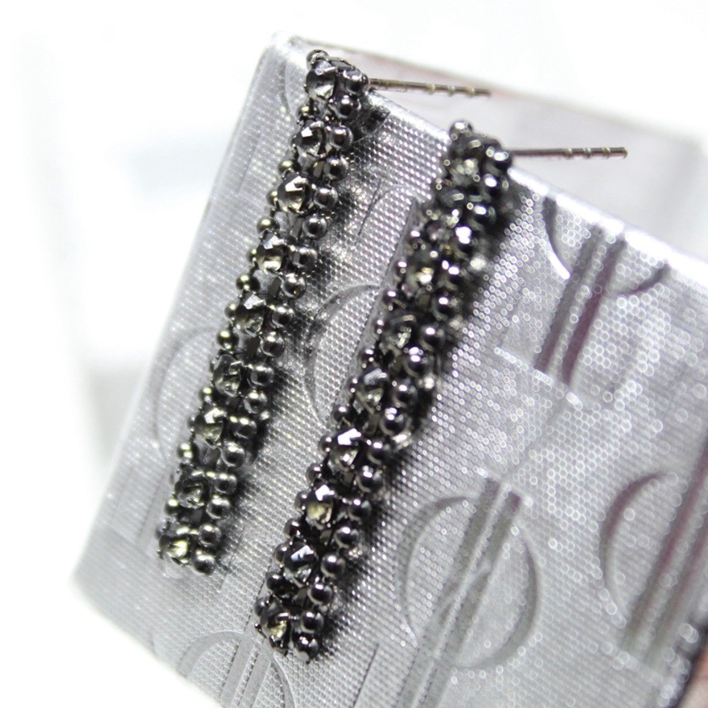 Silver Plated Sparkly Drop Earrings